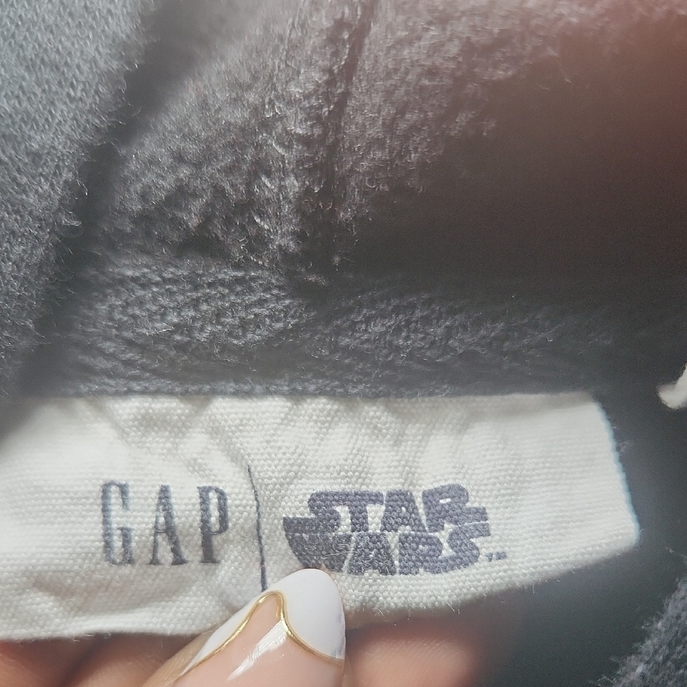 GAP Black Hoodie with Maroon Logo and Spaceship - Picture 2 of 5